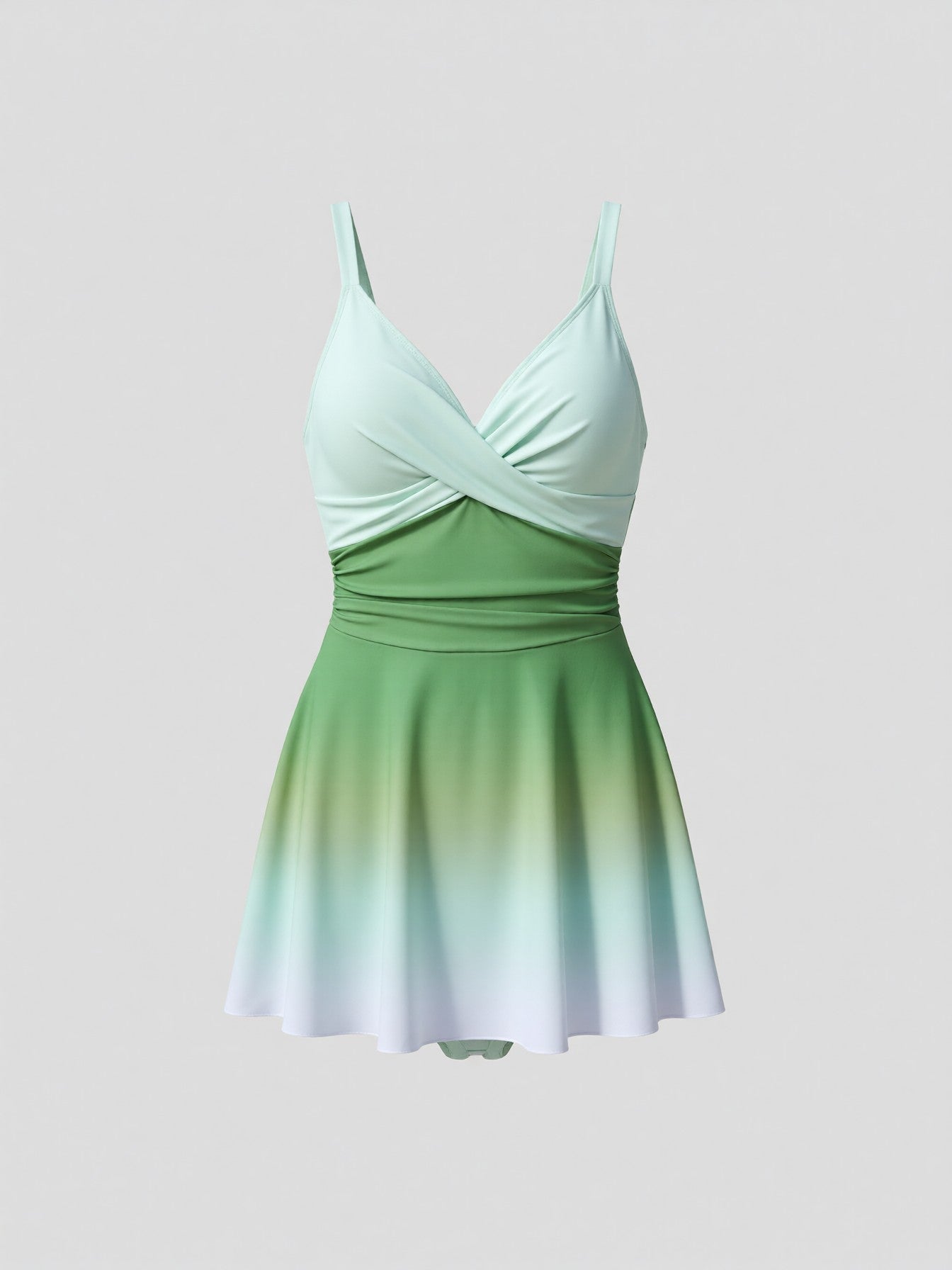 V-Neck Gradient One-Piece Swimsuit