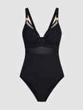 Mesh Panel One-Piece Swimsuit
