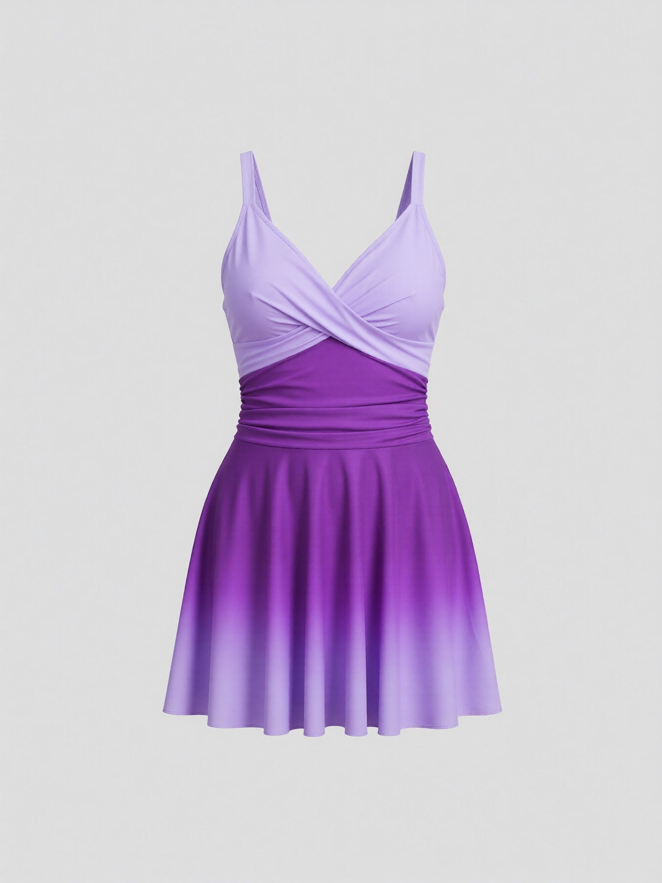 V-Neck Gradient One-Piece Swimsuit