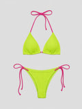 Ribbed Tie Back Bikini Set