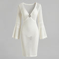 Crochet Ring Detail Cover-Up Dress