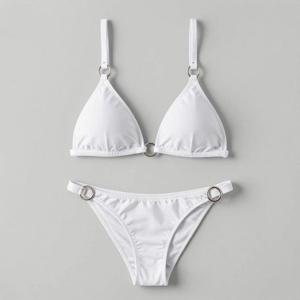 Solid color bikini set