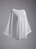Sheer Knit Long Sleeve Cover-Up