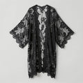 Floral Lace Sheer Kimono Cover-Up
