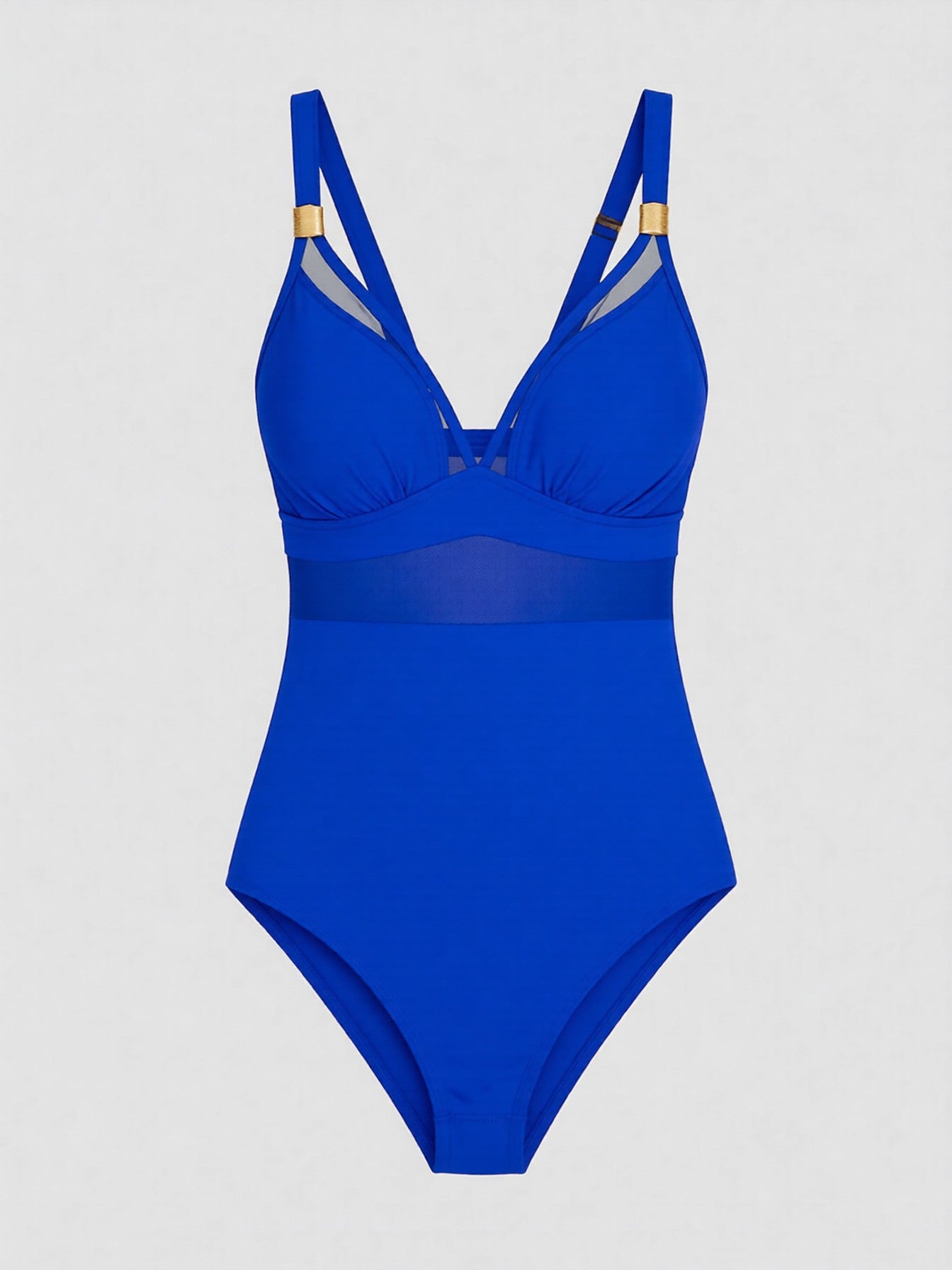 Mesh Panel One-Piece Swimsuit
