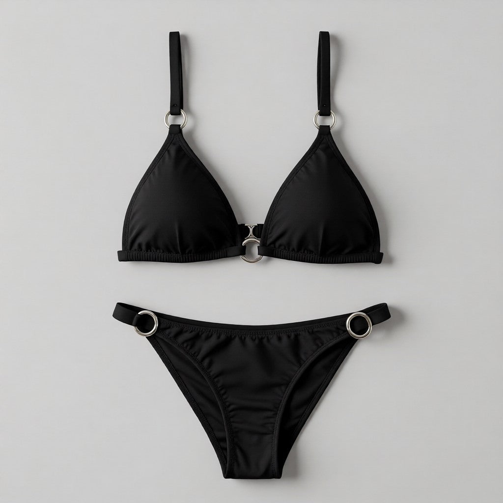 Solid color bikini set