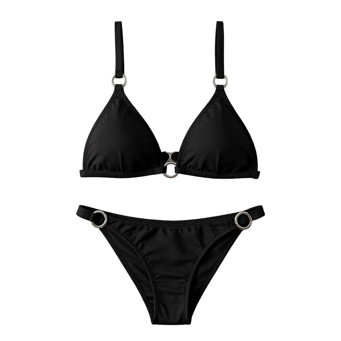Solid color bikini set