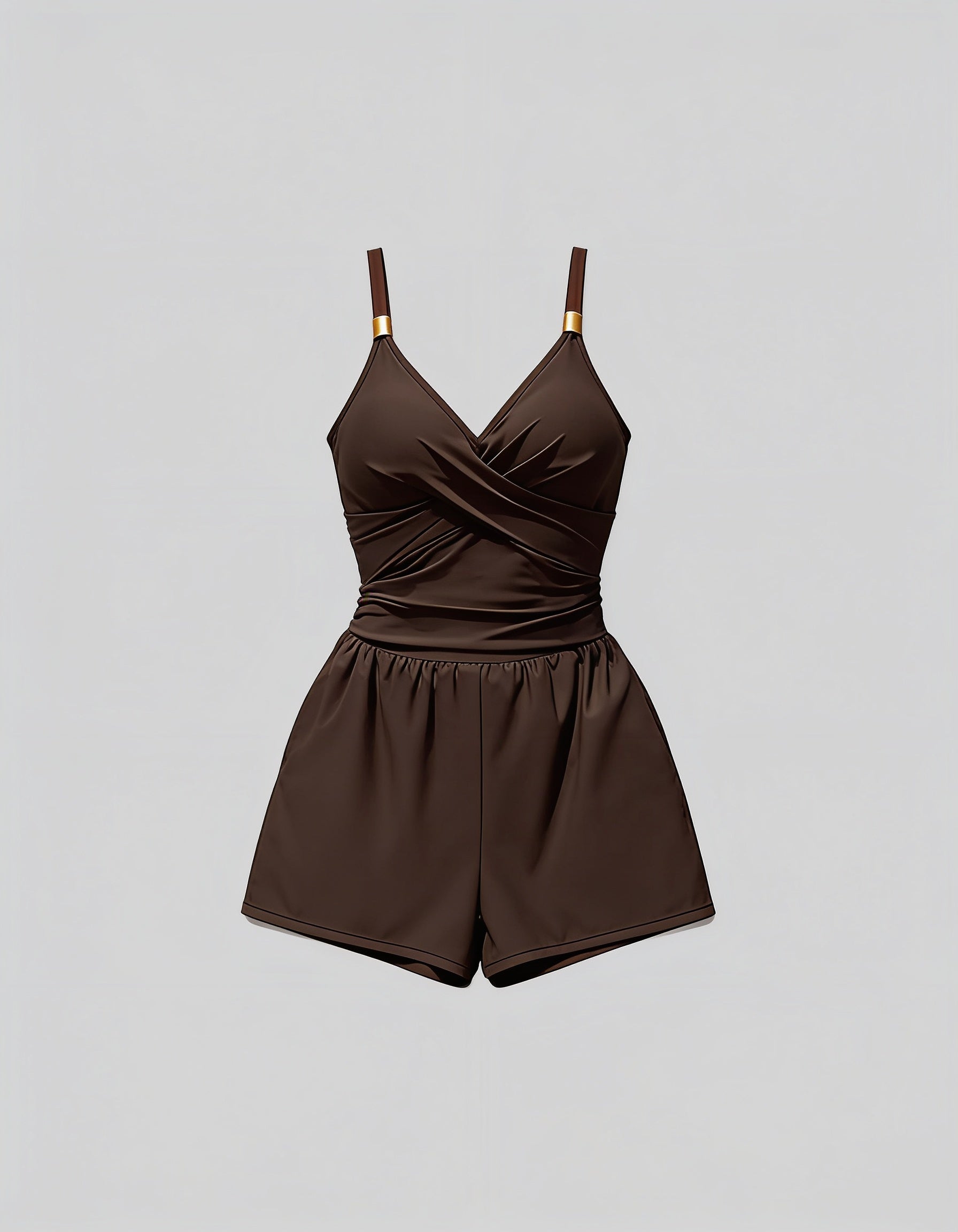 V-Neck Spaghetti Strap One-Piece Swimsuit