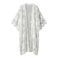Floral Lace Sheer Kimono Cover-Up