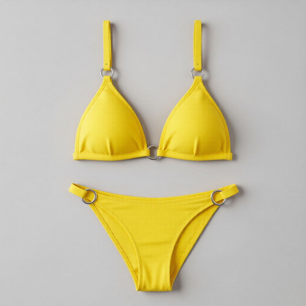 Solid color bikini set