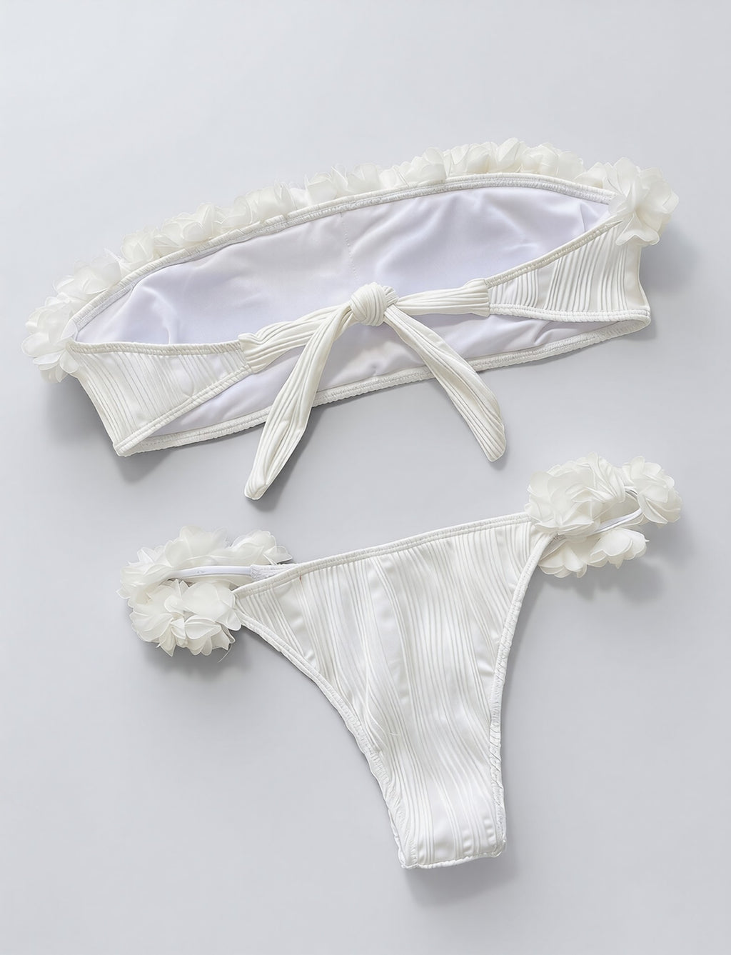 Applique Tie Back Two-Piece Bikini Set