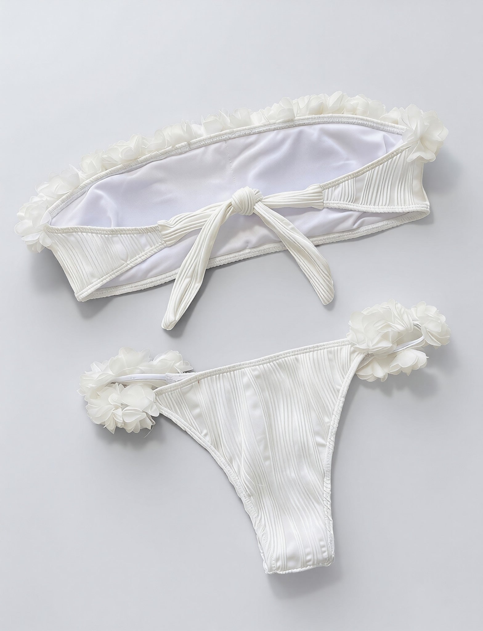 Applique Tie Back Two-Piece Bikini Set