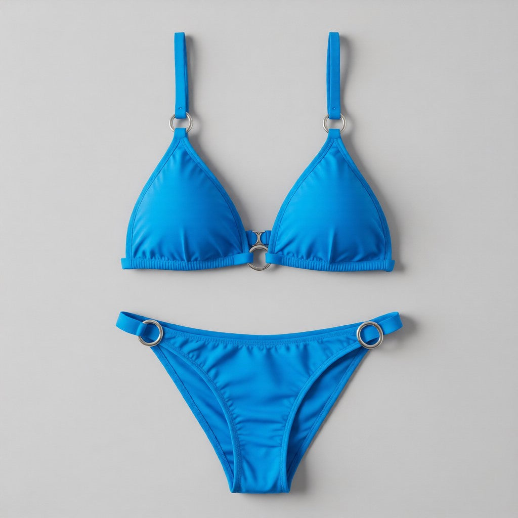 Solid color bikini set