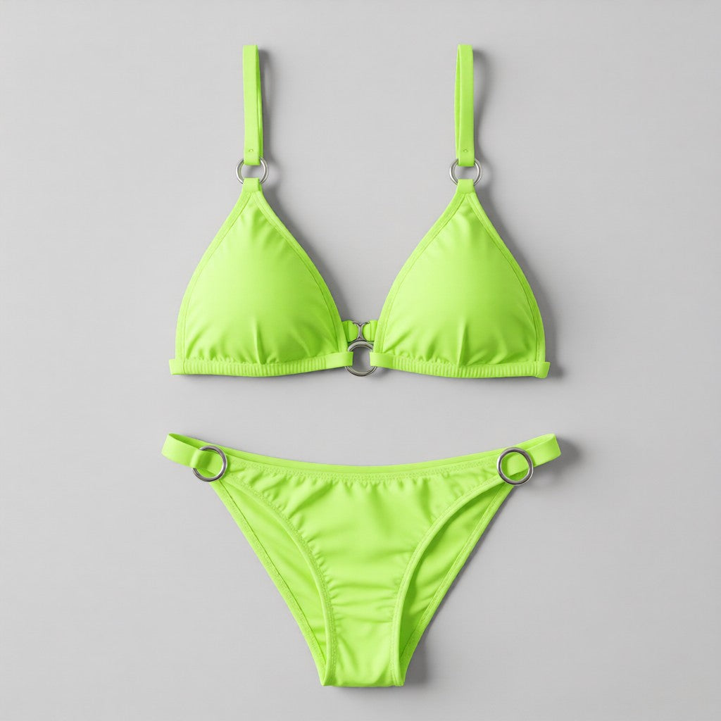 Solid color bikini set