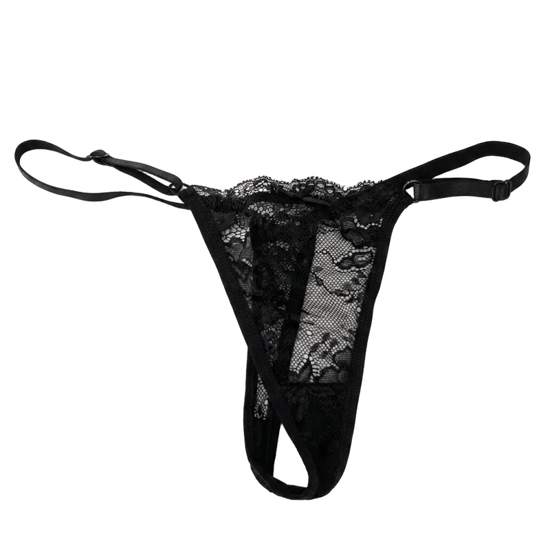 Hollow lace T-string with a low waist