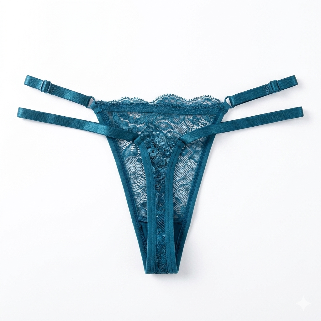 Hollow lace T-string with a low waist