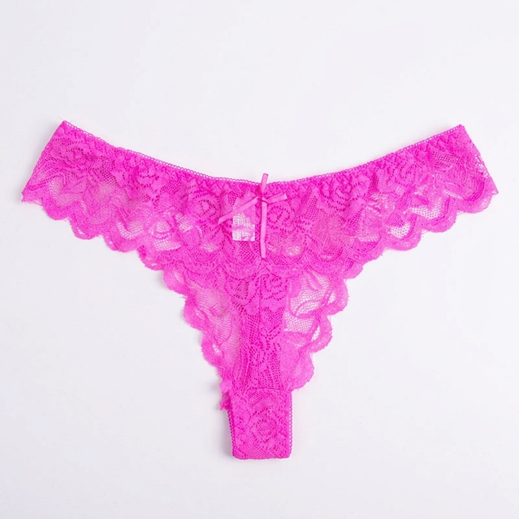 lace string with a low waist.