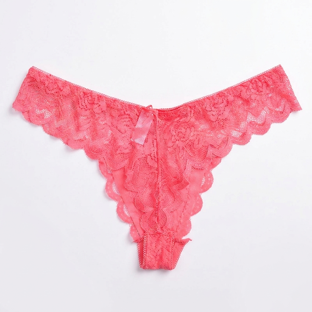 lace string with a low waist.