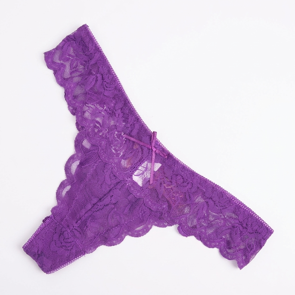 lace string with a low waist.
