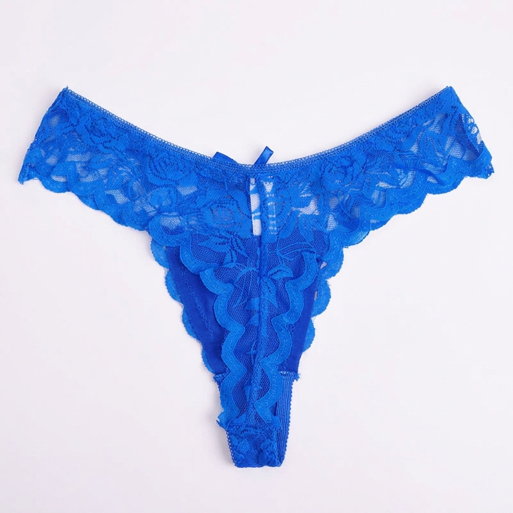 lace string with a low waist.