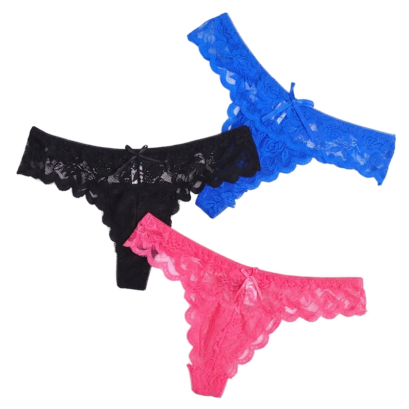 lace string with a low waist.