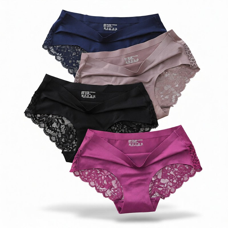 Seamless lace silk underwear