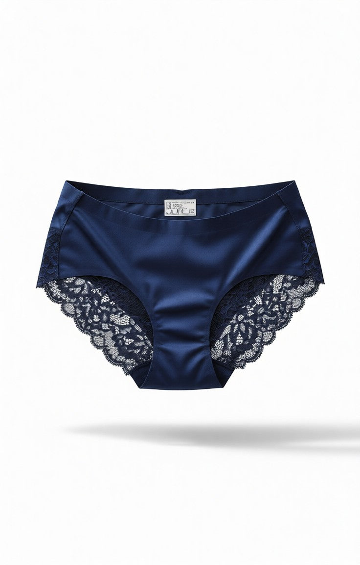 Seamless lace silk underwear