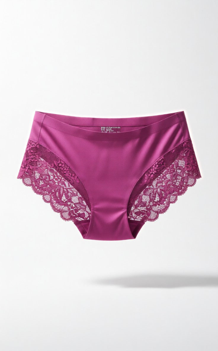 Seamless lace silk underwear