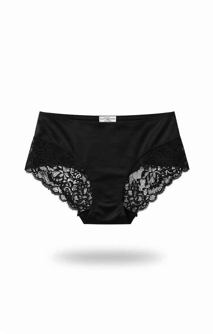 Seamless lace silk underwear